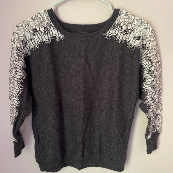 J. Crew Sweaters - J. Crew Wool Blend Sweater with Laced Up Sleeves Size XXS